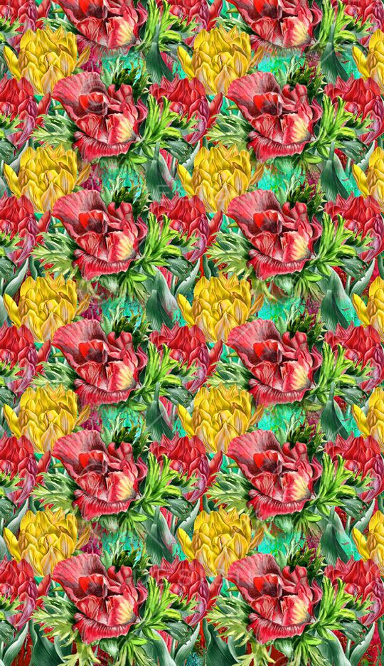 花卉印花华亿平台图片