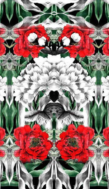 900179-手绘大气热带植物牡丹1