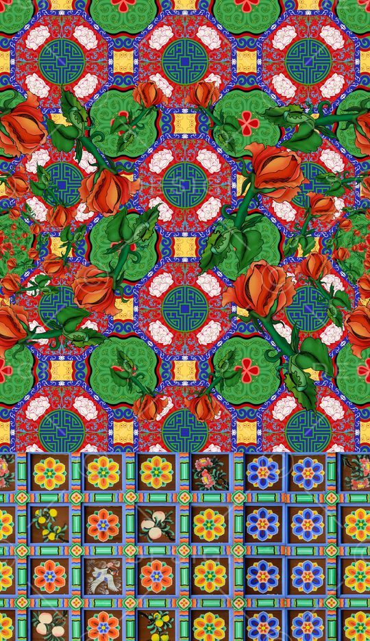 中国风印花华亿平台图片