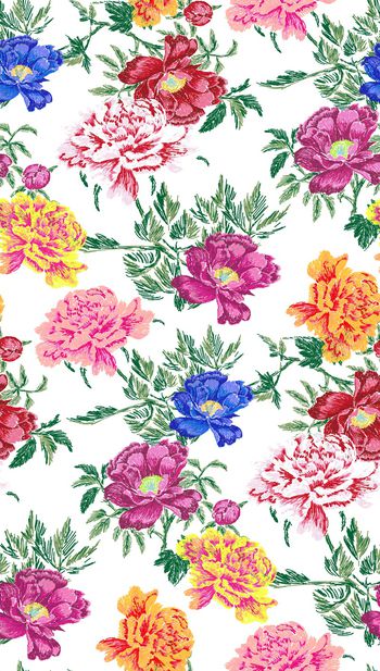 900317-花卉 大花朵花枝 绣花