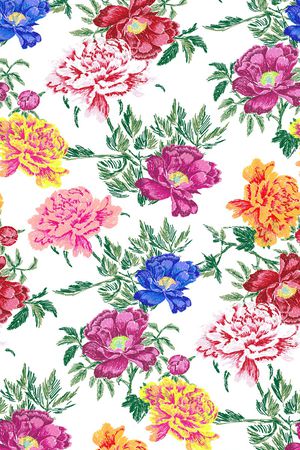 花卉印花华亿平台图片