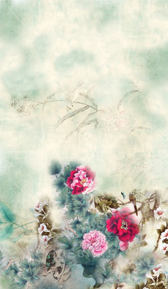 花卉印花华亿平台图片