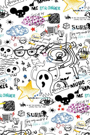 涂鸦印花华亿平台图片