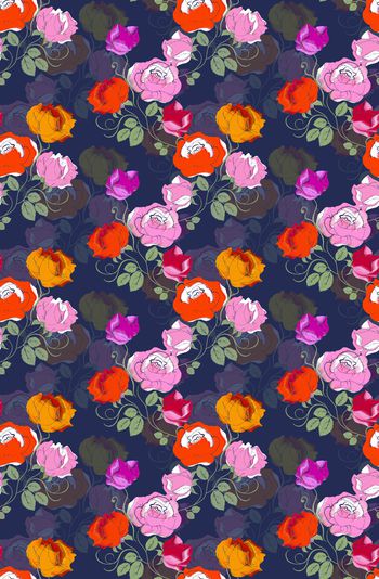 900469-手绘蜡笔花卉花朵--3