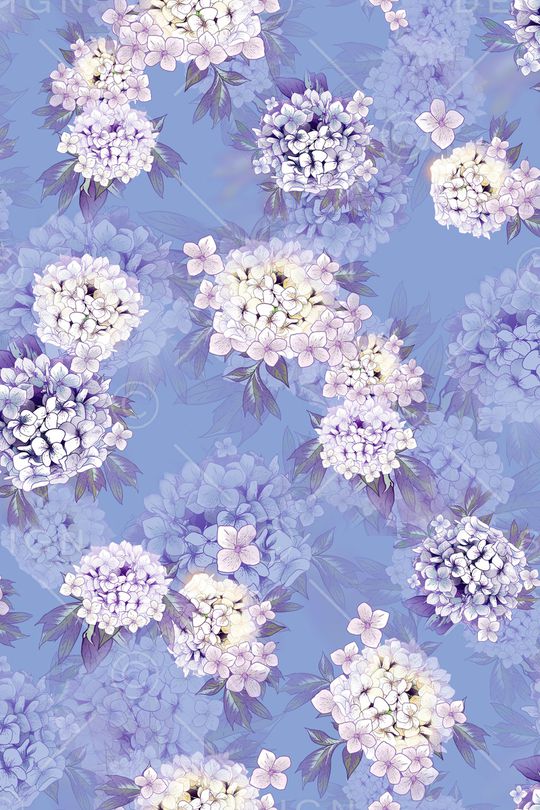 清爽底色花印花华亿平台图片