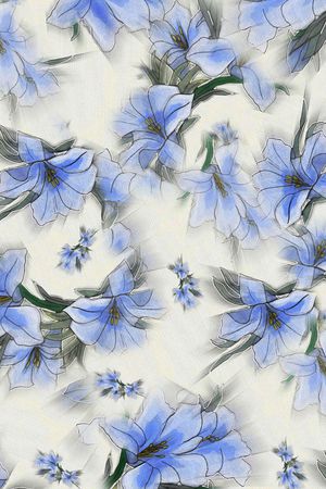 抽象花卉印花华亿平台图片