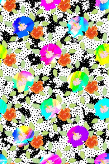 900859-炫彩花卉波点--2