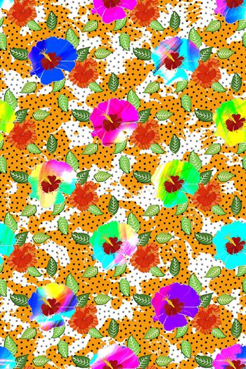 900884-炫彩花卉波点--3