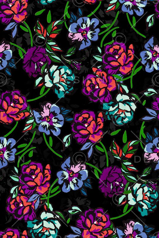 花卉印花华亿平台图片