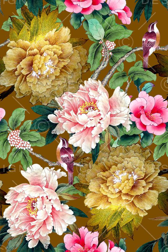 花卉印花华亿平台图片