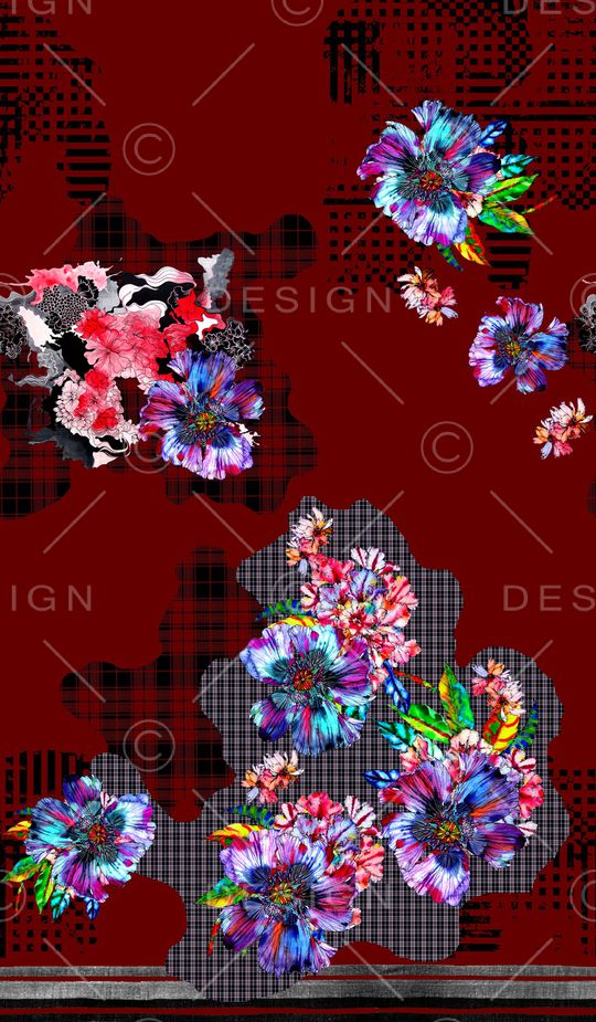 花卉印花华亿平台图片