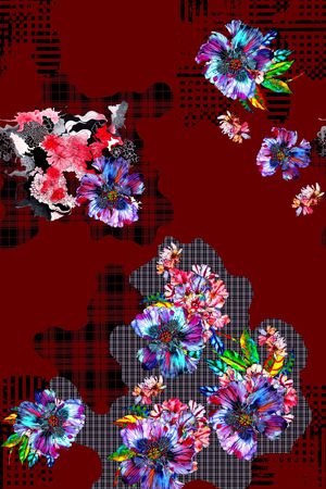 花卉印花华亿平台图片