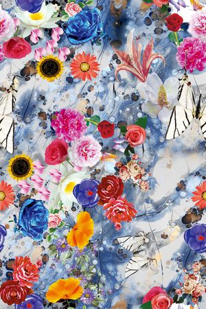 花卉印花华亿平台图片