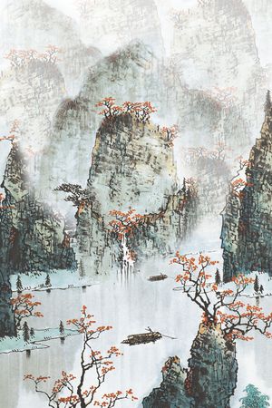 中国风印花华亿平台图片