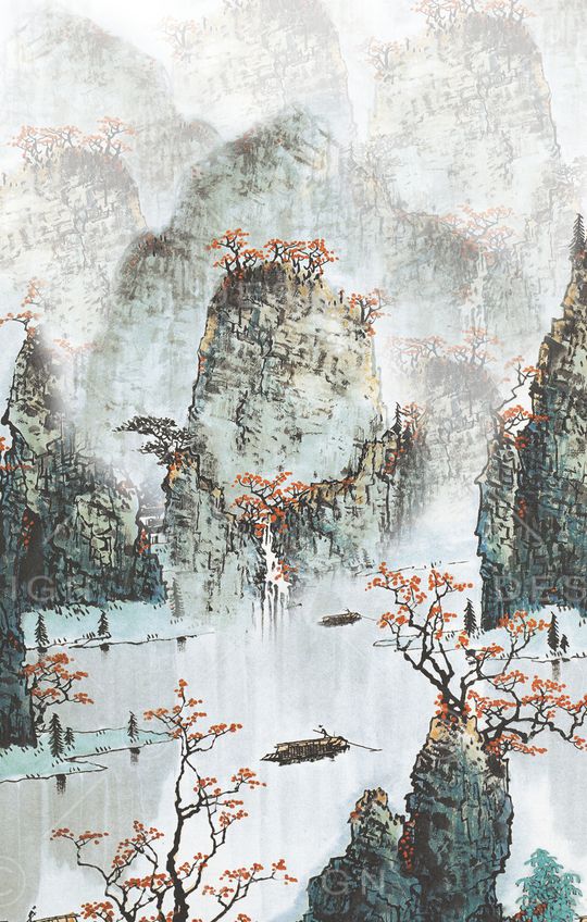 中国风印花华亿平台图片