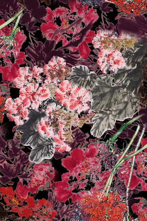 水墨风印花华亿平台图片