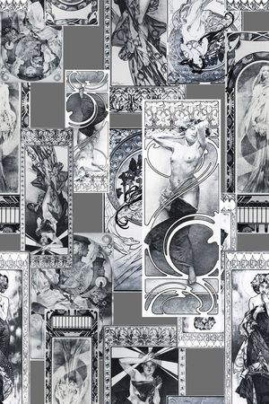 黑白印花华亿平台图片