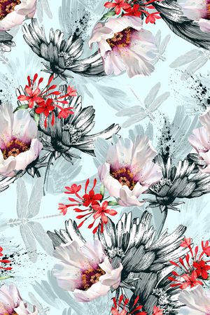 花卉印花华亿平台图片