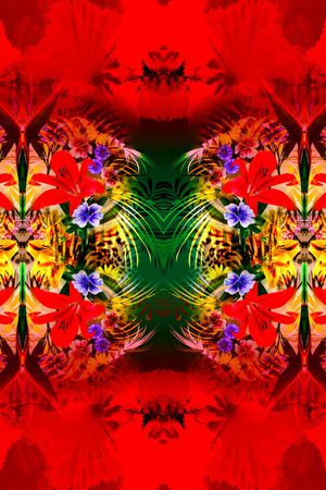 对称花印花华亿平台图片