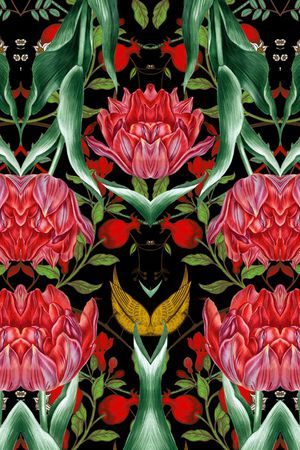 对称花印花华亿平台图片