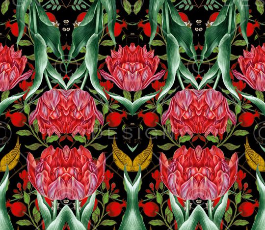 对称花印花华亿平台图片