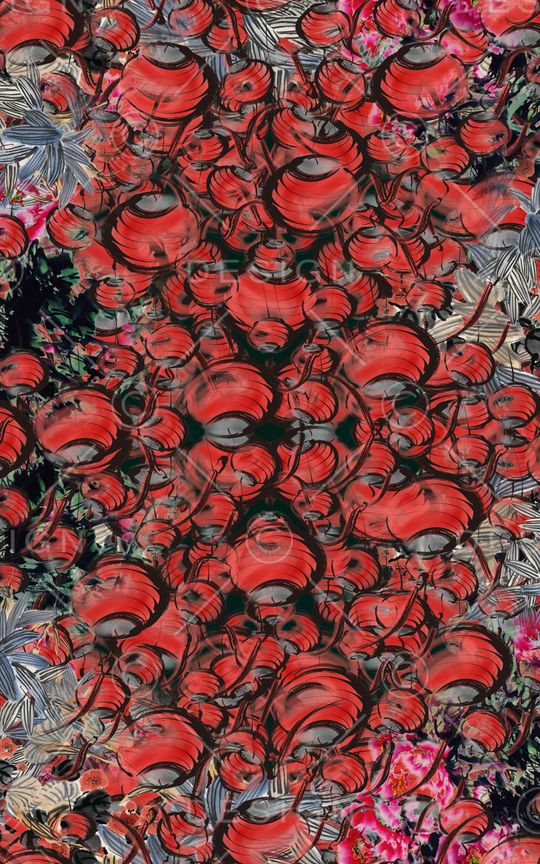 水墨风印花华亿平台图片