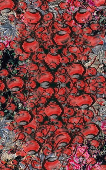 水墨风印花华亿平台图片