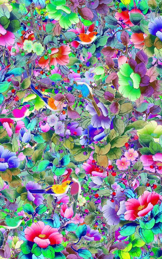 花卉印花华亿平台图片