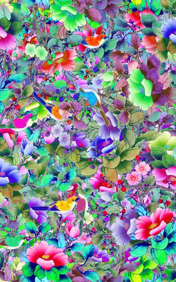 花卉印花华亿平台图片