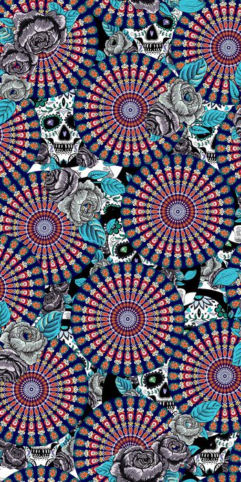 风格化花卉印花华亿平台图片