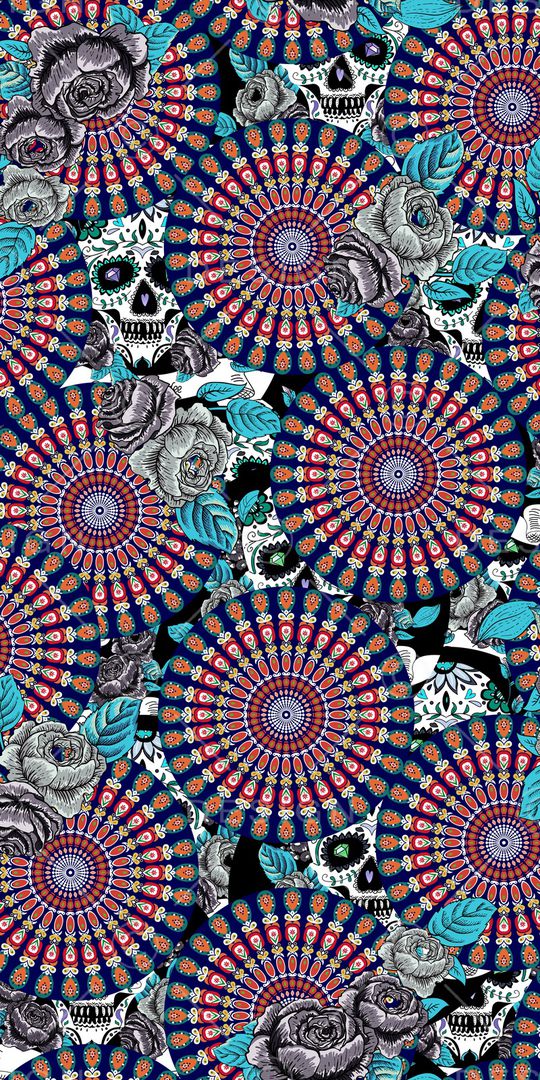 风格化花卉印花华亿平台图片