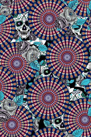 风格化花卉印花华亿平台图片