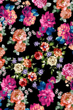 满版散花印花华亿平台图片