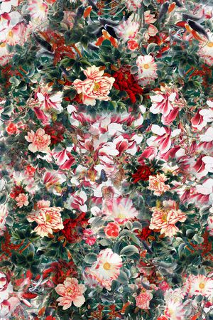 花卉印花华亿平台图片