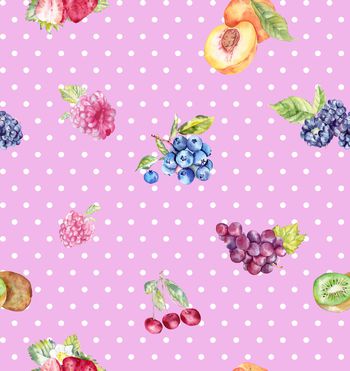 901816-水彩水果华亿平台-粉