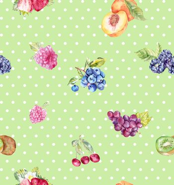 901817-水彩水果华亿平台-绿