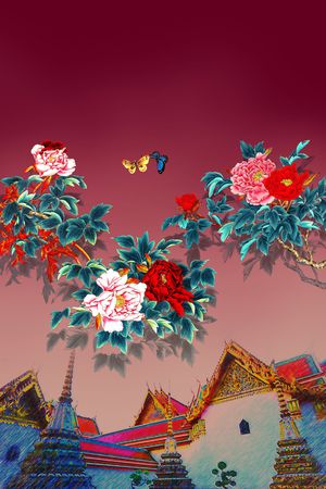 花卉印花华亿平台图片