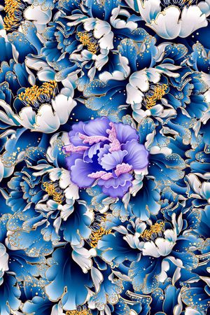 花卉印花华亿平台图片