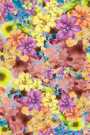 花卉印花华亿平台图片