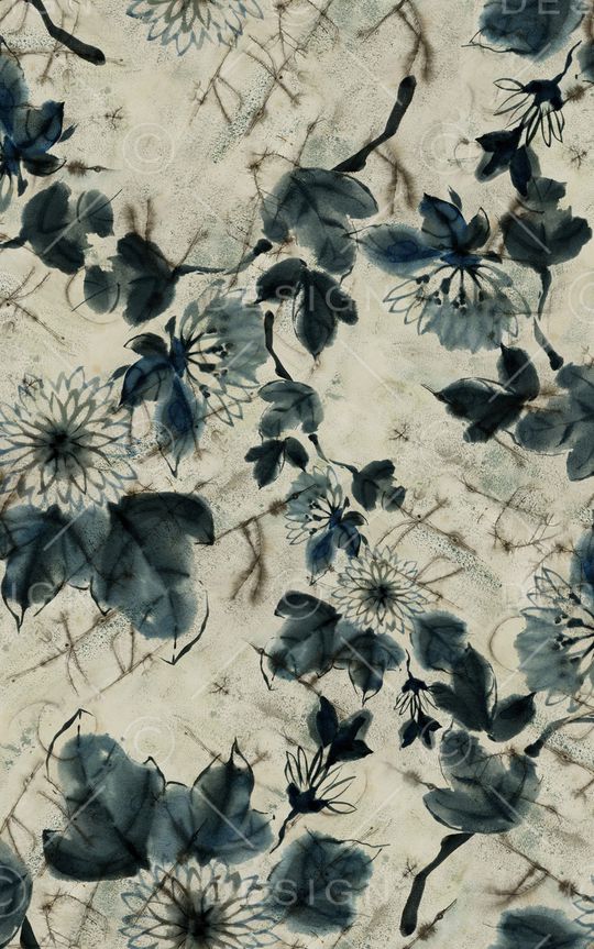 水墨风印花华亿平台图片