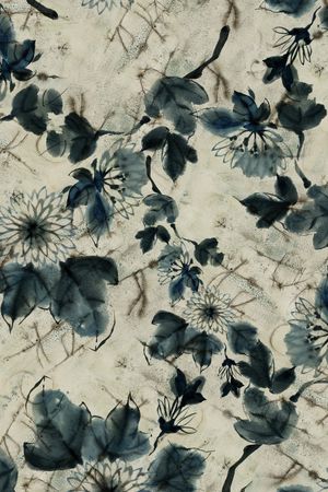 水墨风印花华亿平台图片