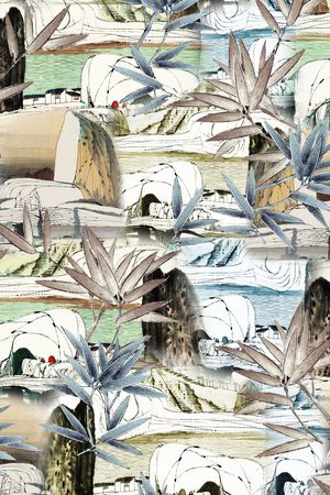 中国风印花华亿平台图片