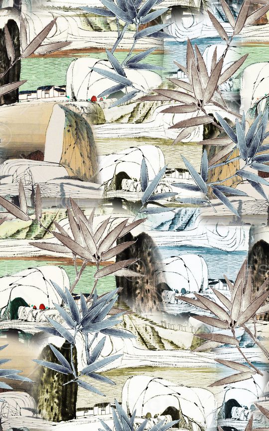 中国风印花华亿平台图片