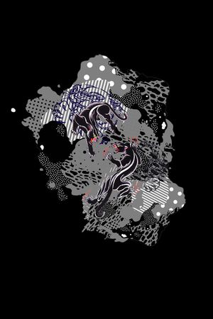 几何男装印花华亿平台图片