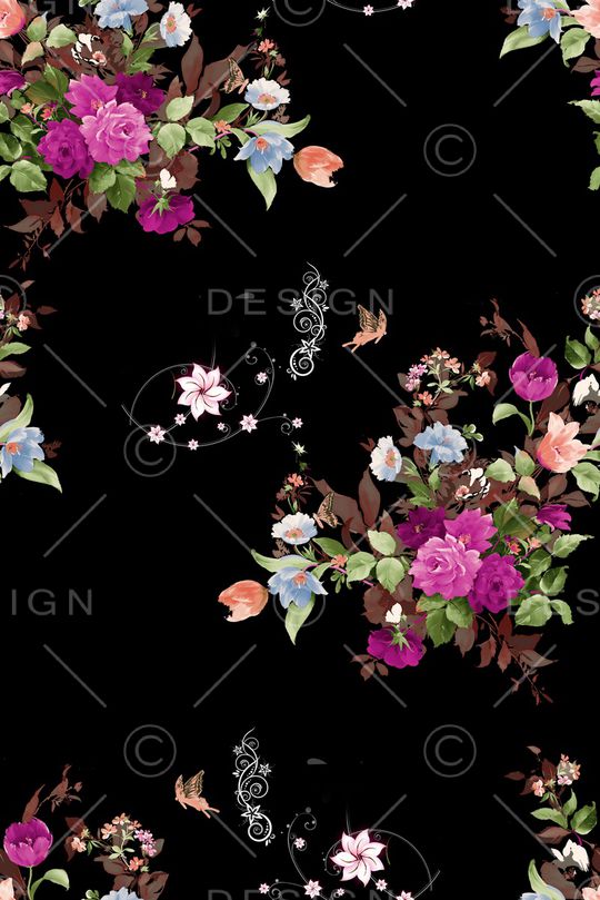 花卉印花华亿平台图片