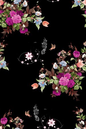 花卉印花华亿平台图片