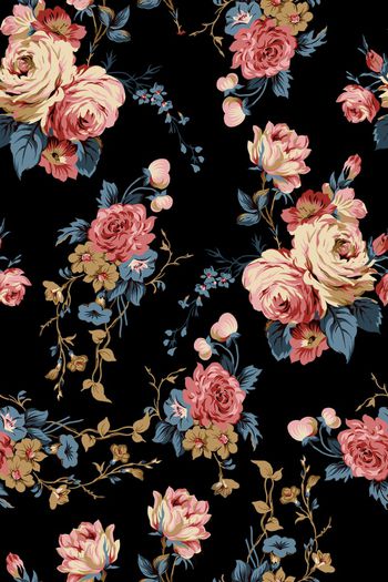 花卉印花华亿平台图片