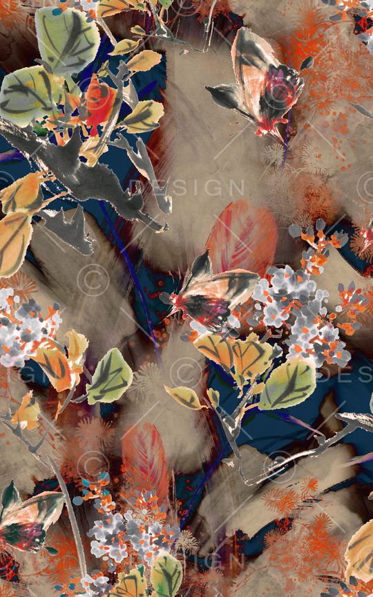 水墨风印花华亿平台图片