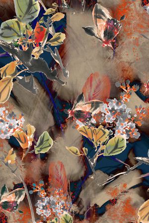 水墨风印花华亿平台图片