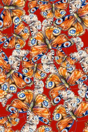 蝴蝶印花华亿平台图片